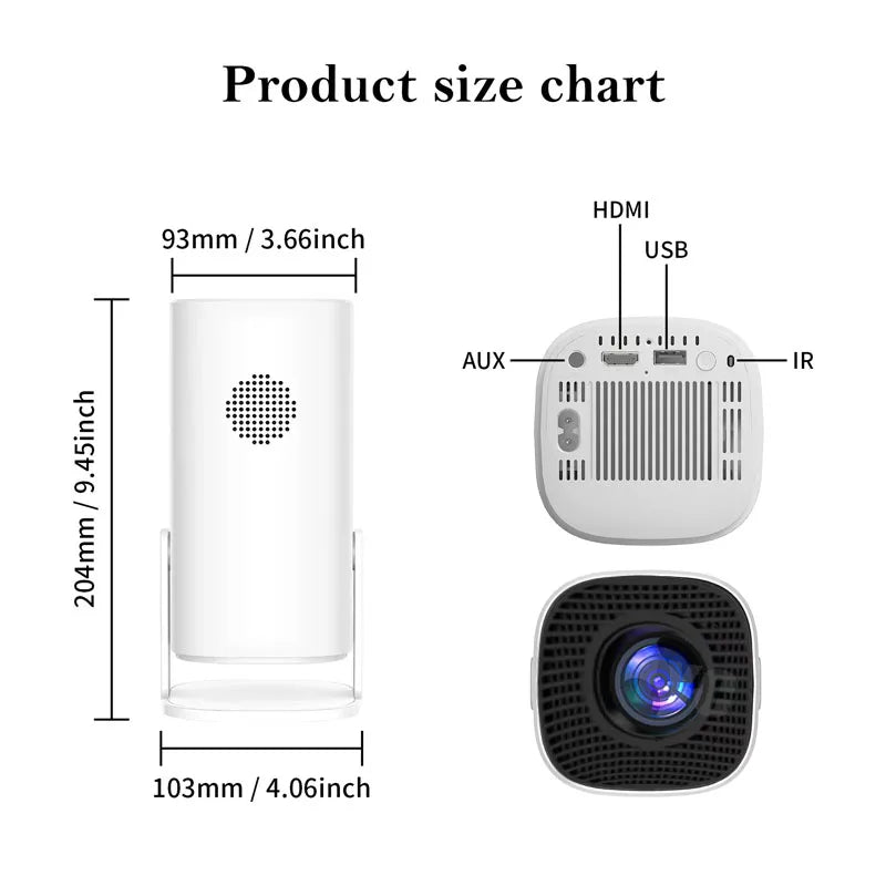 Home Cinema Portable Projector 4K 1080P